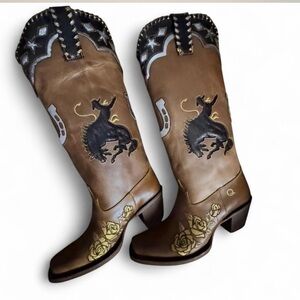 BRAND NEW w/ BOX RODEO QUINCY Rosa Amarillo Boot Size 10.5